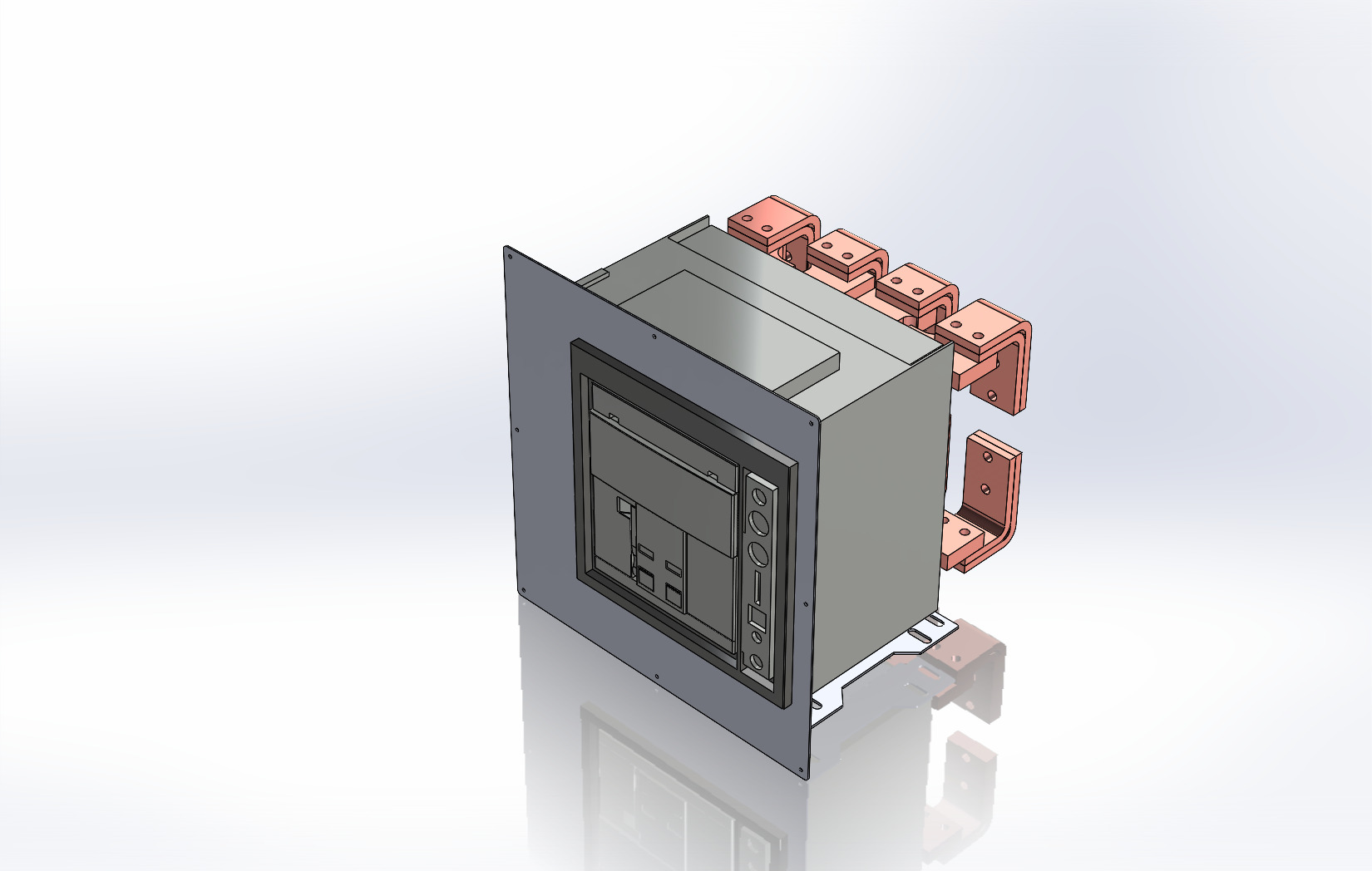 Circuit breaker with copper connections for retrofit and upgrades